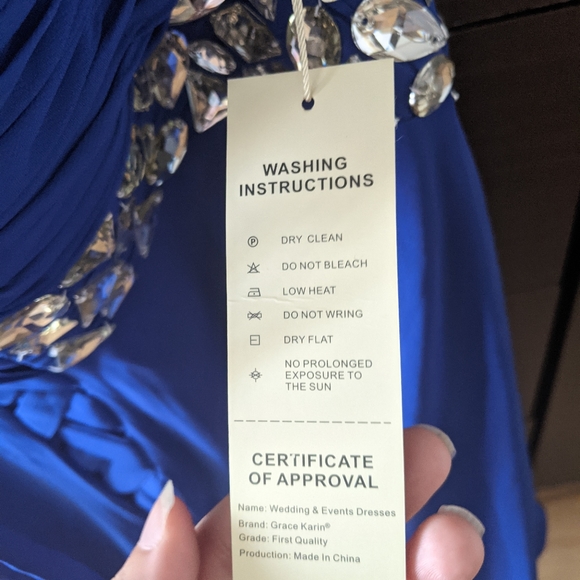 Grace Karin Blue Dress For Wedding, Cocktail, Prom - Picture 5 of 5